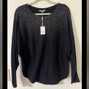 Vince Camuto Black Top with Gold Accents